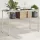 Szürke polyrattan üveglapos kerti asztal 115x54x74 cm