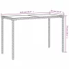 Szürke polyrattan üveglapos kerti asztal 115x54x74 cm