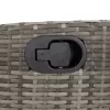 Szürke polyrattan dönthető kerti szék lábtartóval