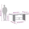 Barna polyrattan üveglapos kerti asztal 190 x 80 x 74 cm