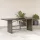 Szürke polyrattan üveglapos kerti asztal 190x80x74 cm
