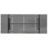 Szürke polyrattan üveglapos kerti asztal 190x80x74 cm