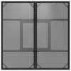 Fekete polyrattan üveglapos kerti asztal 80 x 80 x 75 cm