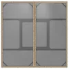 Bézs polyrattan üveglapos kerti asztal 80 x 80 x 75 cm