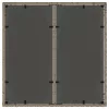 Szürke polyrattan üveglapos kerti asztal 90 x 90 x 75 cm