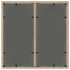 Bézs polyrattan üveglapos kerti asztal 90 x 90 x 75 cm