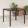 Barna polyrattan üveglapos kerti asztal 90 x 90 x 75 cm