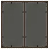 Barna polyrattan üveglapos kerti asztal 90 x 90 x 75 cm