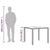 Barna polyrattan üveglapos kerti asztal 90 x 90 x 75 cm