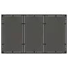 Fekete polyrattan üveglapos kerti asztal 150 x 90 x 75 cm