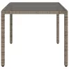 Szürke polyrattan üveglapos kerti asztal 150 x 90 x 75 cm
