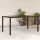 Barna polyrattan üveglapos kerti asztal 150 x 90 x 75 cm