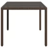 Barna polyrattan üveglapos kerti asztal 150 x 90 x 75 cm
