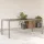 Szürke polyrattan üveglapos kerti asztal 190 x 90 x 75 cm