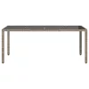 Szürke polyrattan üveglapos kerti asztal 190 x 90 x 75 cm