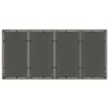 Szürke polyrattan üveglapos kerti asztal 190 x 90 x 75 cm