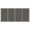 Bézs polyrattan üveglapos kerti asztal 190 x 90 x 75 cm