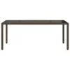 Barna polyrattan üveglapos kerti asztal 190 x 90 x 75 cm