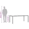 Barna polyrattan üveglapos kerti asztal 190 x 90 x 75 cm