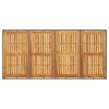 Szürke polyrattan kerti asztal akácfa lappal 190 x 90 x 75 cm