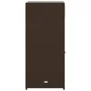 Barna polyrattan kerti tárolószekrény 55 x 55 x 111 cm