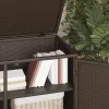 Barna polyrattan kerti tárolószekrény 110 x 55 x 60,5 cm