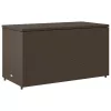 Barna polyrattan kerti tárolószekrény 110 x 55 x 60,5 cm