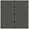 Fekete polyrattan üveglapos kerti asztal 90 x 90 x 75 cm
