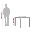 Fekete polyrattan üveglapos kerti asztal 90 x 90 x 75 cm