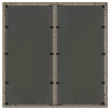 Szürke polyrattan üveglapos kerti asztal 90 x 90 x 75 cm