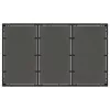 Fekete polyrattan üveglapos kerti asztal 150 x 90 x 75 cm