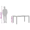 Szürke polyrattan üveglapos kerti asztal 150 x 90 x 75 cm