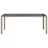 Szürke polyrattan üveglapos kerti asztal 190 x 90 x 75 cm