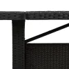 Fekete polyrattan kerti asztal akácfa lappal 240 x 90 x 75 cm