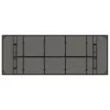 Barna polyrattan üveglapos kerti asztal 240 x 90 x 75 cm