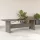 Szürke polyrattan üveglapos kerti asztal 240 x 90 x 75 cm