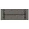Szürke polyrattan üveglapos kerti asztal 240 x 90 x 75 cm