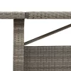 Szürke polyrattan üveglapos kerti asztal 240 x 90 x 75 cm