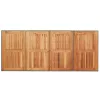 Szürke polyrattan kerti asztal akácfa lappal 190 x 80 x 75 cm