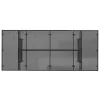Barna polyrattan üveglapos kerti asztal 190x80x75 cm