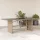 Bézs polyrattan üveglapos kerti asztal 190 x 80 x 75 cm