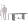Bézs polyrattan üveglapos kerti asztal 190 x 80 x 75 cm