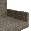 Szürke polyrattan hintapad 119x56x48 cm