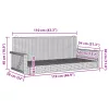 Szürke polyrattan hintapad 119x56x48 cm