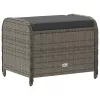 Szürke polyrattan kerti szék párnával 58 x 46 x 46 cm