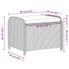 Szürke polyrattan kerti szék párnával 58 x 46 x 46 cm
