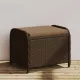 Barna polyrattan kerti szék párnával 58 x 46 x 46 cm