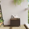 Barna polyrattan kerti szék párnával 58 x 46 x 46 cm