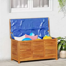   Tömör akácfa kerti tárolóláda zsaluval 113 x 50 x 56 cm
