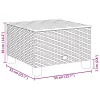 Bézs polyrattan és akácfa kerti asztal 55 x 55 x 36 cm